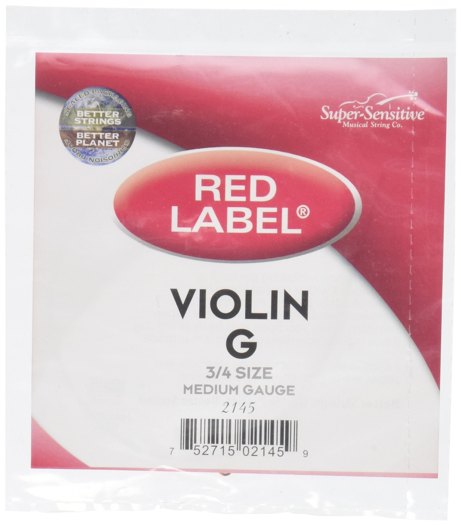 Super Sensitive Red Label Violin Set 1/2 Medium