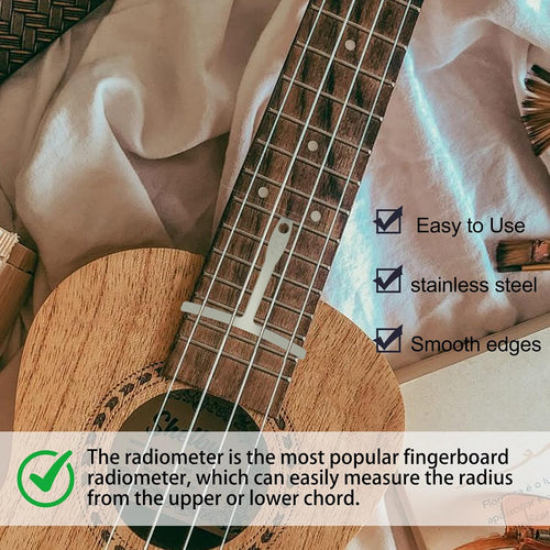 9 Pcs Guitar String Action Gauge Set, Understring Radius Gauge for Guitar and Bass Setup, Luthier Tools for Fretboard Measurement and Bridge Saddle Adjustments Accessories