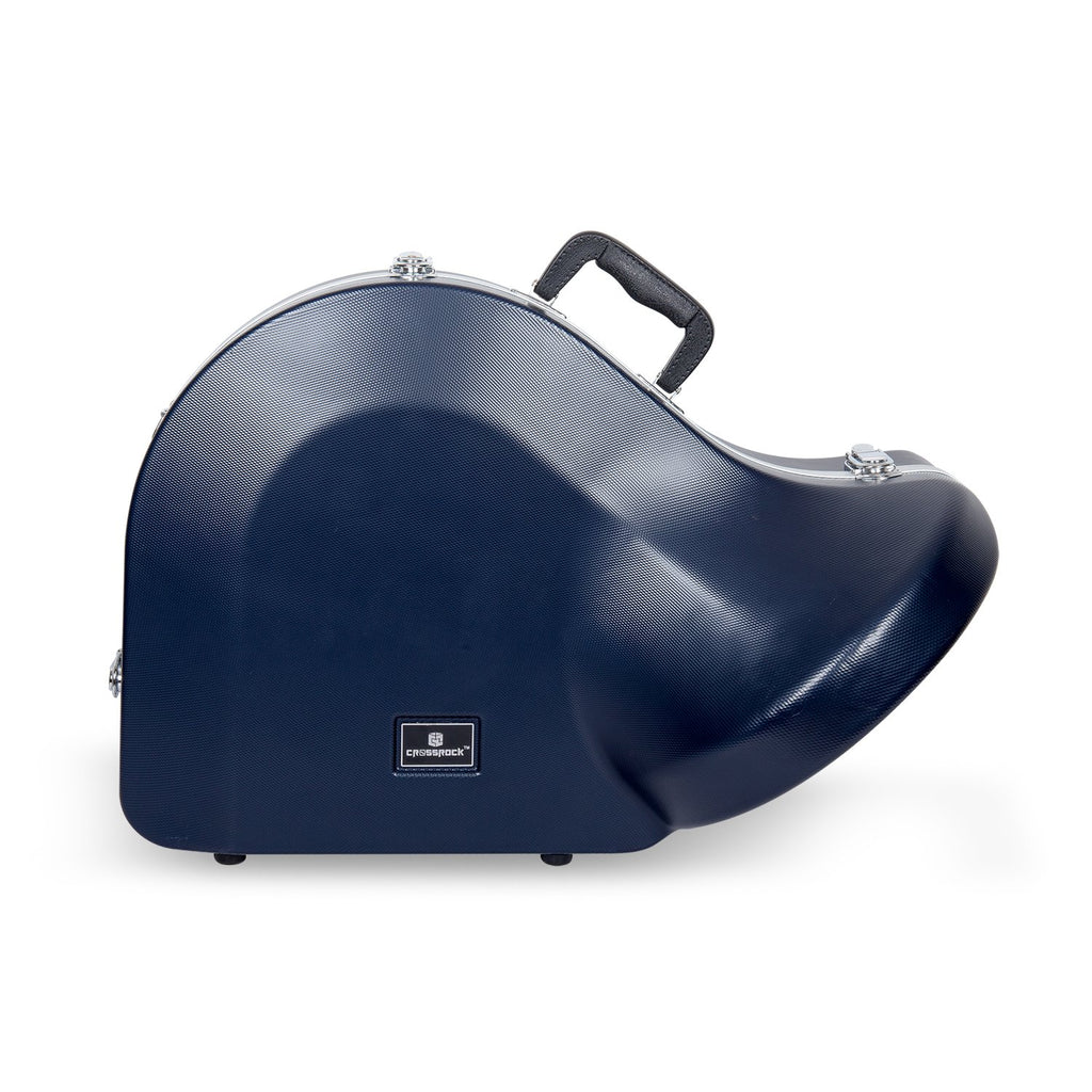 Crossrock ABS Trumpet Case for Bb Horn | Textured Blue Finish with Velvet Interior, Security Lock, Metal Feet & Detachable Strap (CRA862TRBL)