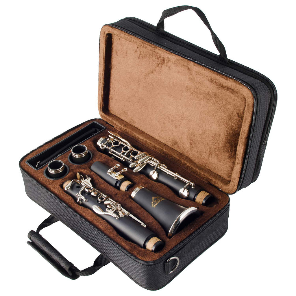 EASTROCK Bb Clarinet 17 Keys ABS Material Wide Range of Tones Particularly Beginner & Students-friendly with Using Tools and 2 Replaceable Barrels