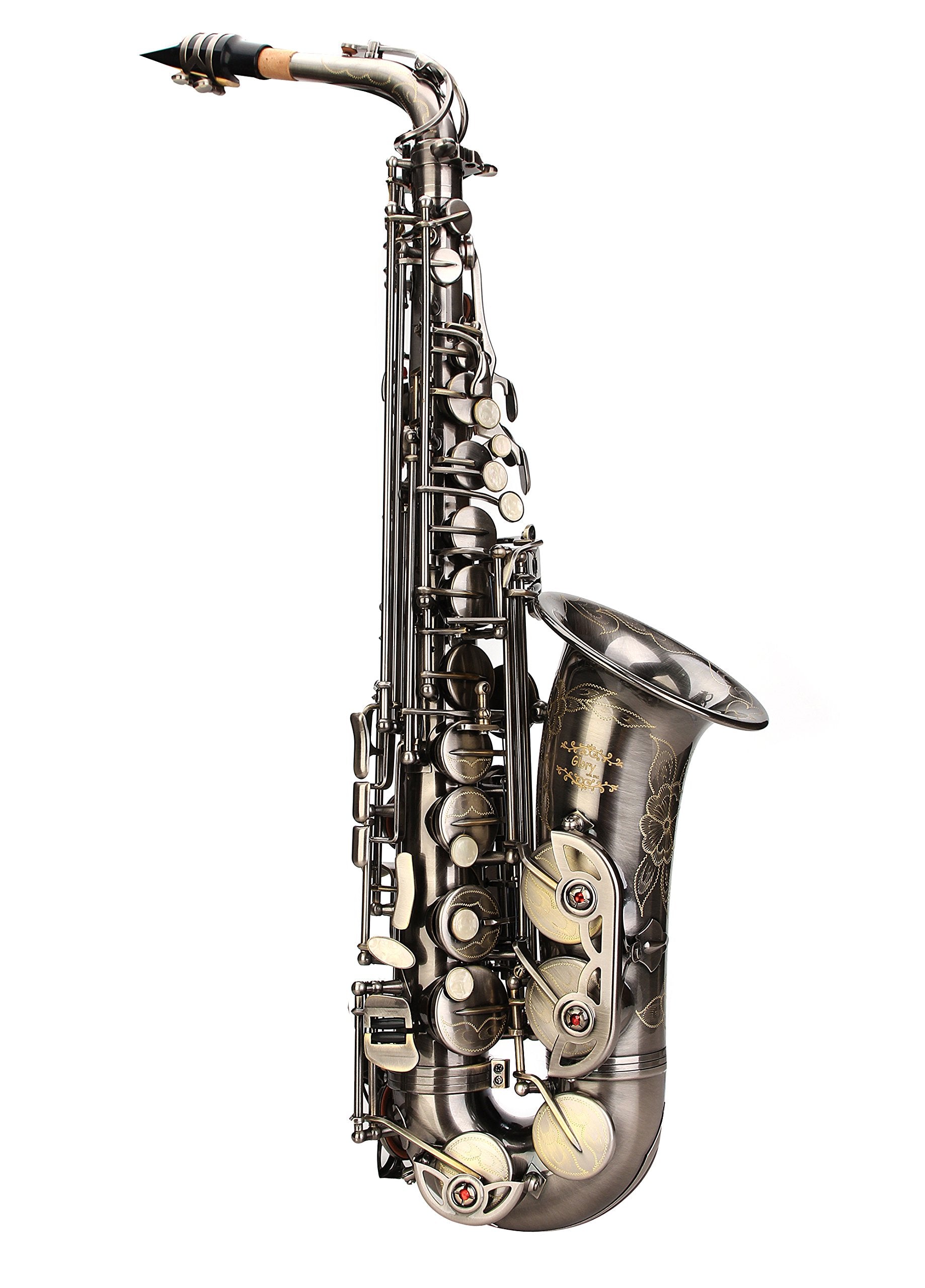 Glory Black Laquer E Flat Alto Saxophone with 11reeds,8 Pads cushions,case,carekit
