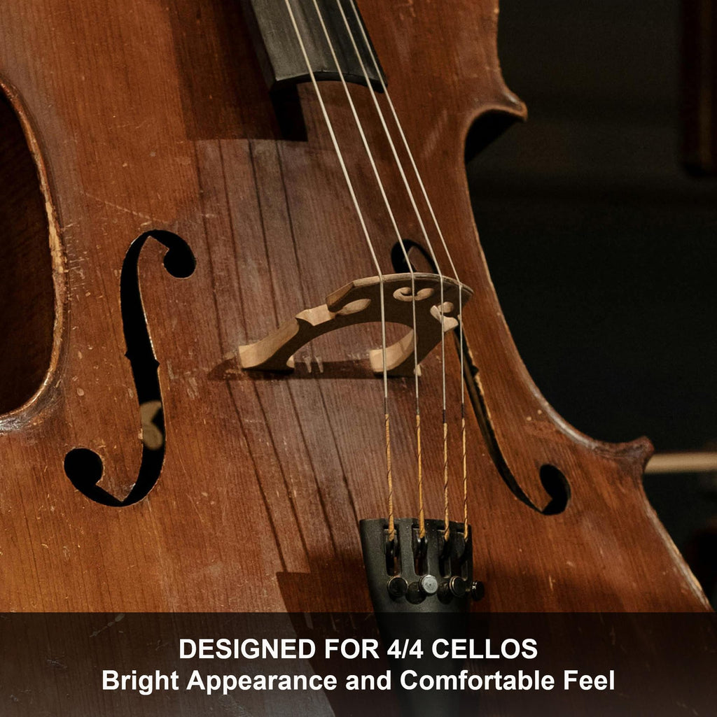 Alice Cello Strings 4/4 Full Set - Well Balanced & Deep-forceful Timbre, Steel Core with Alloy Winding, Cello Strings for 4/4 & 3/4 Size Cello (FullSet A D G and C)