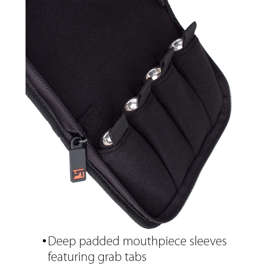 Protec Trumpet/Small Brass Multiple (4-Piece) Nylon Mouthpiece Pouch with Zipper Closure, Model A221ZIP