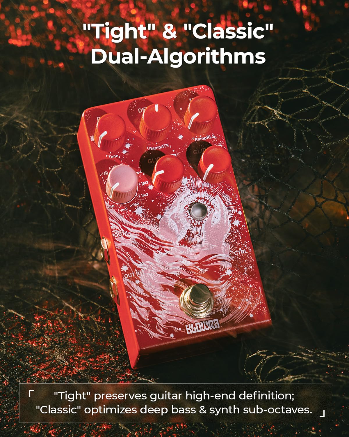 Verdict Polyphonic Octave Pedal for Guitar & Bass - Pitch Shifter with Synth, Organ & Cello Emulation; Zero Tone Loss Analog Dry-Through for Live Gigs & Studio; Freeze & Swell Ambient Effects
