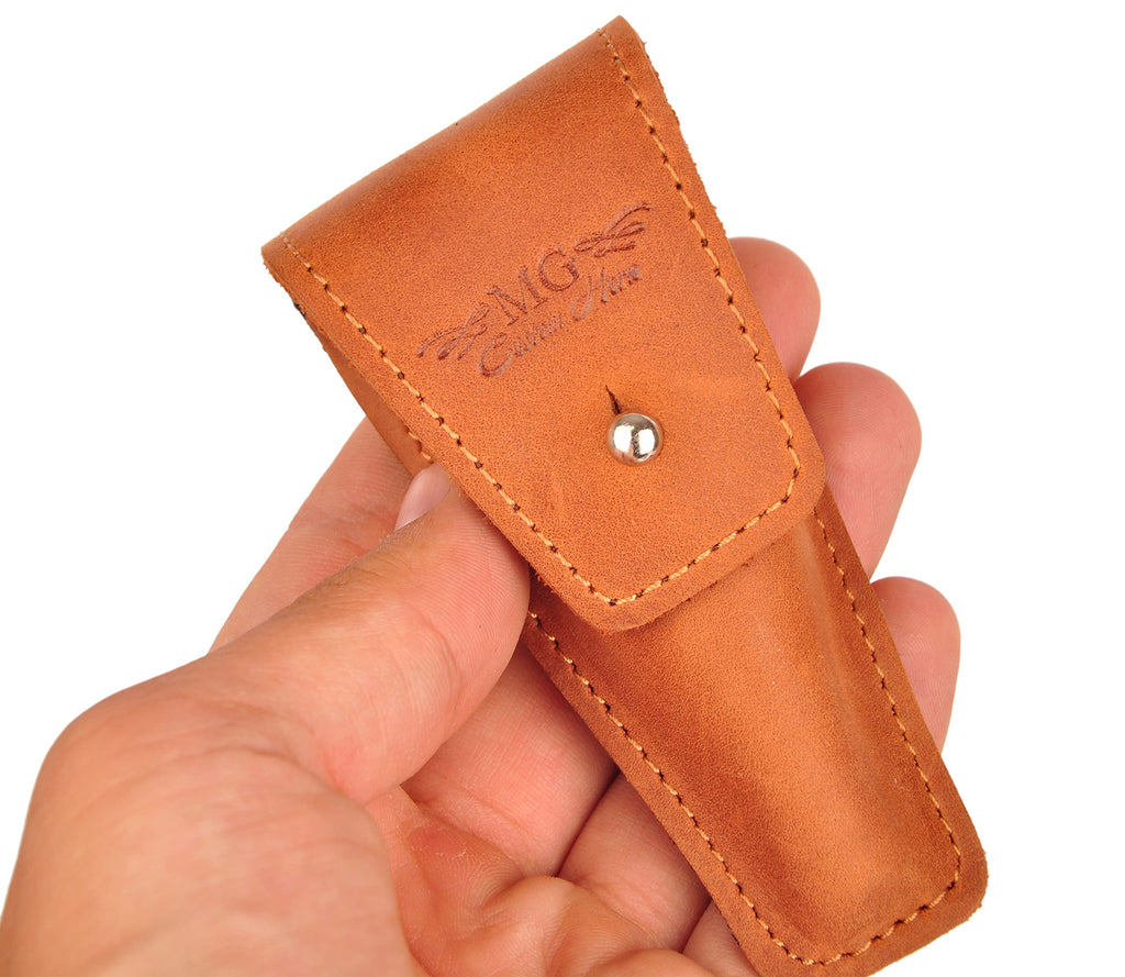 Trumpet Valve Guard XL Genuine Leather Protection Trumpet Valve Cover Valve Wrap (Green)
