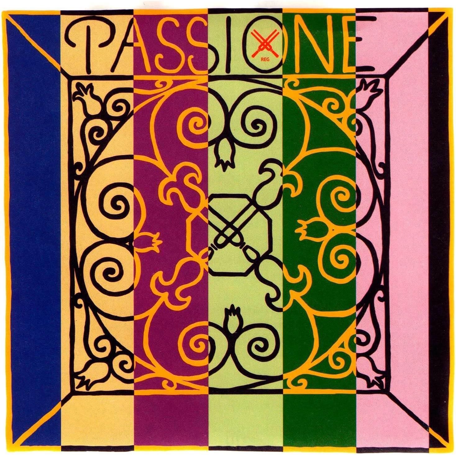 Pirastro Passione 4/4 Violin String Set - Medium Gauge with Loop End E
