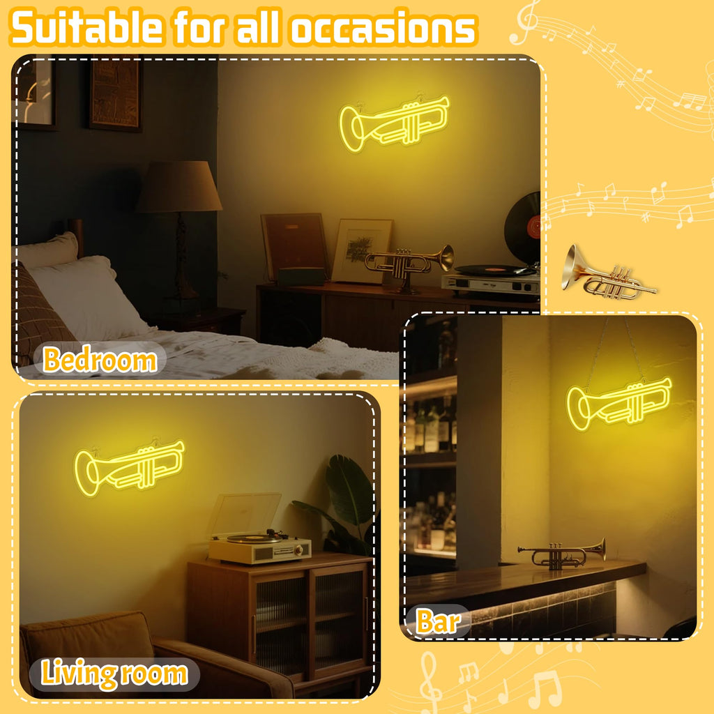 CoolGift Mart Acoustic Guitar Neon Light, Dimmable LED Guitar Neon Wall Sign USB Powered, Decorations for Bedroom Living Room Man Cave Music Studio, Gift for Guitar Players Guitarists Music Lovers