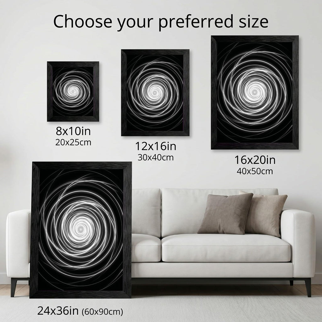 Framed Canvas Wall Art Minimalist Abstract Cello Musical Instrument Electric White Glowing Lines on Black Canvas Print Poster Black Frame Wall Decor for Music Room Studio Modern Art, Inch 24x36
