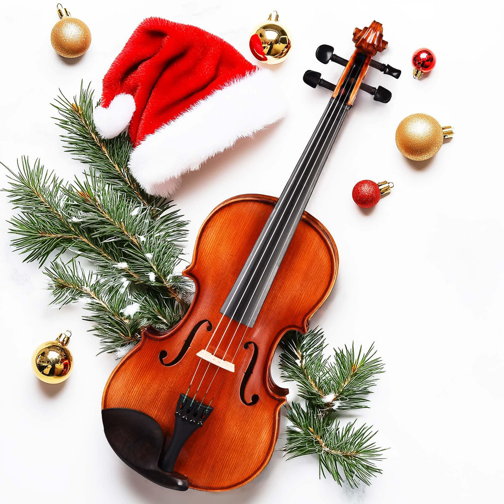 AW Solid Wood Violin 4/4 Full Set Fiddle Beginner Violin Full Size Stradivari Copy Style with Carry Case Bow Rosin Shoulder Rest for Student Adults Starter Kit