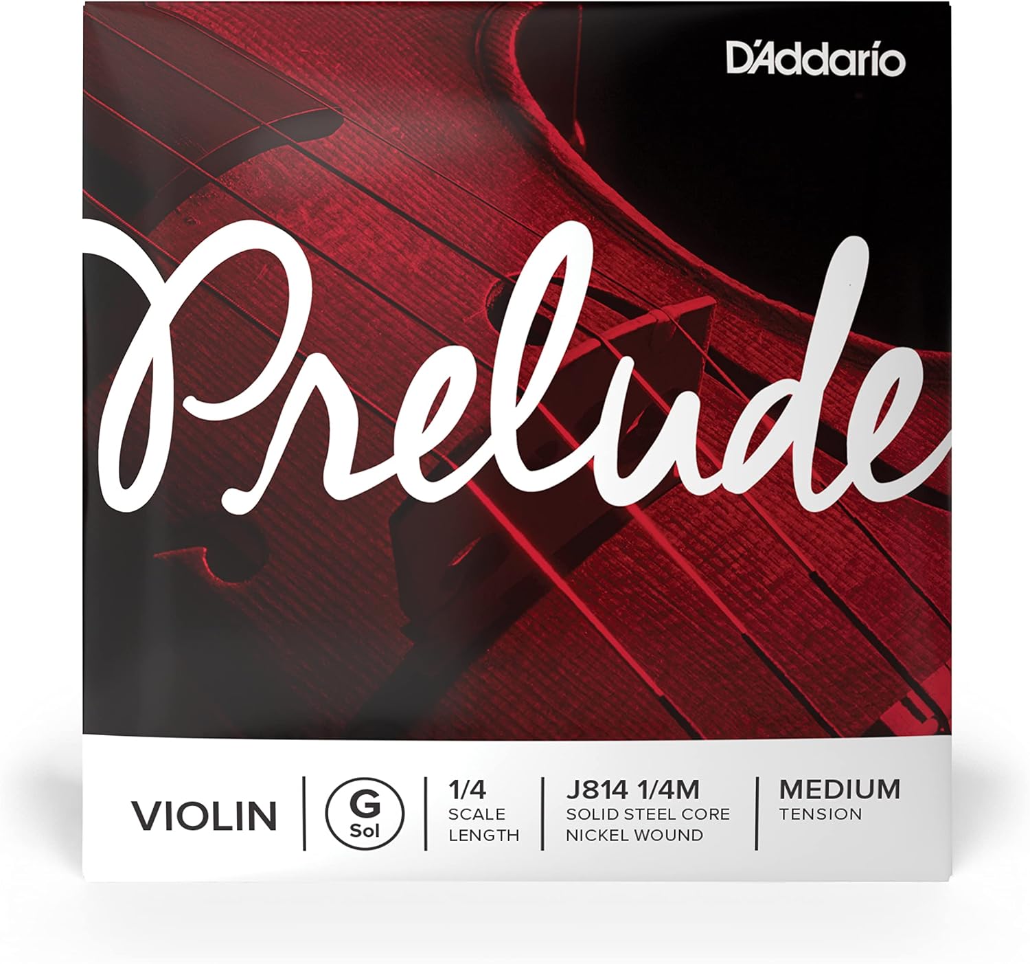 D'Addario Prelude Violin String Set, 4/4 Scale, Light Tension