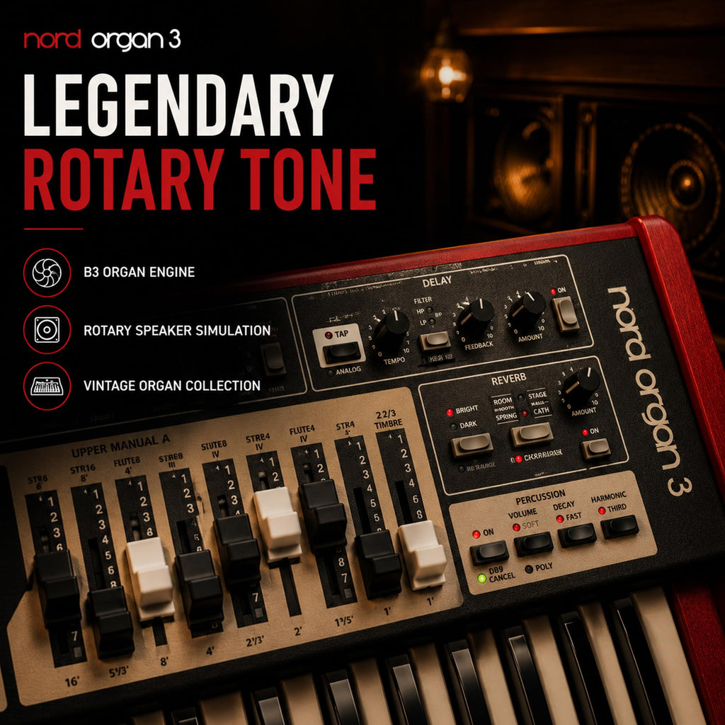 Nord Stage 4 88-Key Digital Piano Bundle with Adjustable Stand, Bench, Sustain Pedal, Headphones, Instrument Cable, and Austin Bazaar Polishing Cloth