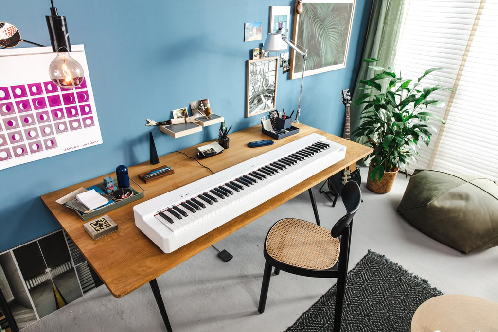 Yamaha P225 88-Key Digital Piano with Weighted Keys, Portable Design, Keyboard, Music Rest, Sustain Foot Switch, and Built-In Speakers, Black (P225B)