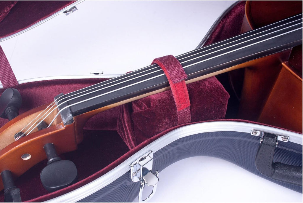 Crossrock Commuter ABS Cello Case for 4/4 & 3/4 | Matte Blue Diamond Shell, Wheels & Backpack Straps – Lightweight Case for Daily Rehearsal & Travel