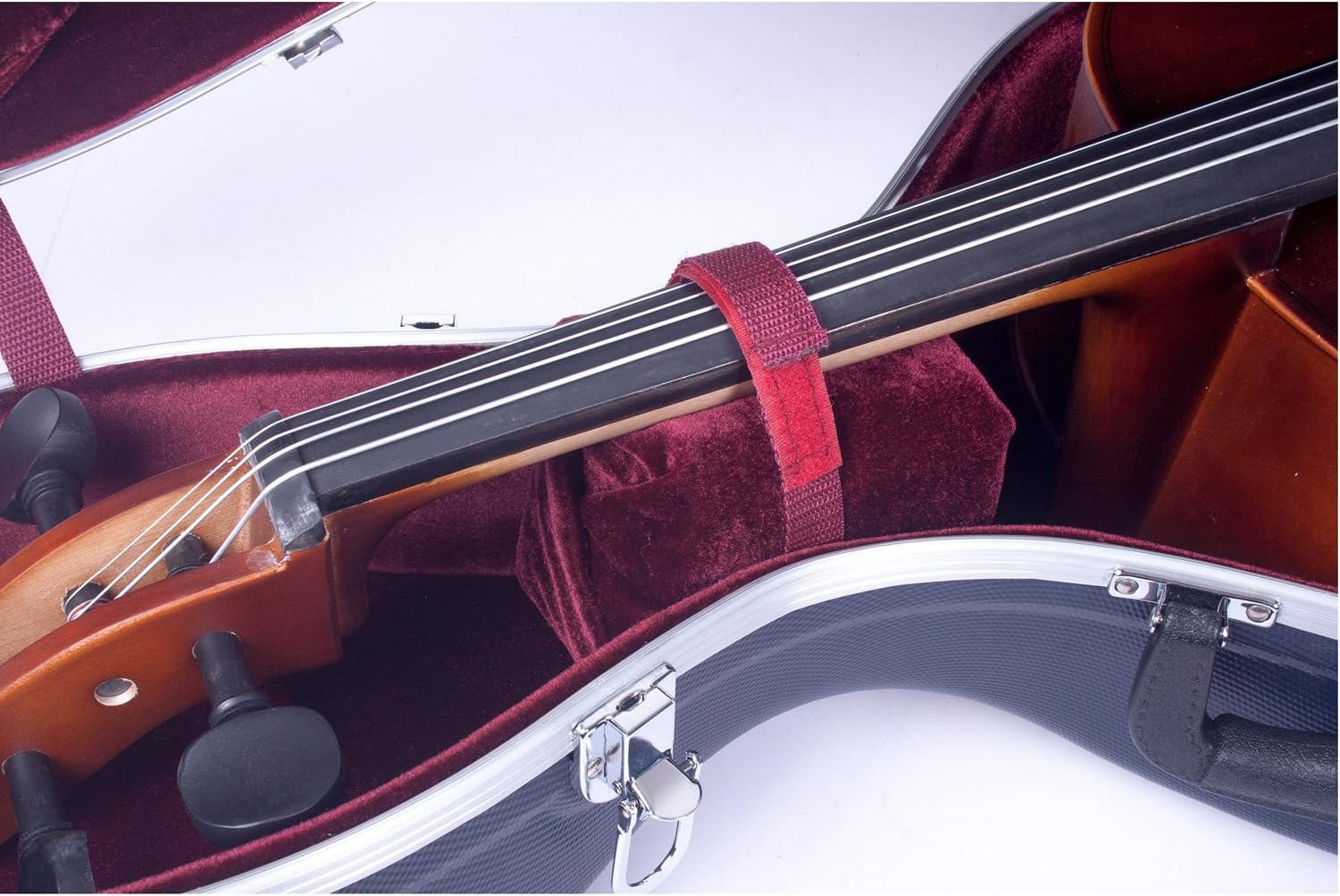 Crossrock Commuter ABS Cello Case for 4/4 & 3/4 | Matte Blue Diamond Shell, Wheels & Backpack Straps – Lightweight Case for Daily Rehearsal & Travel