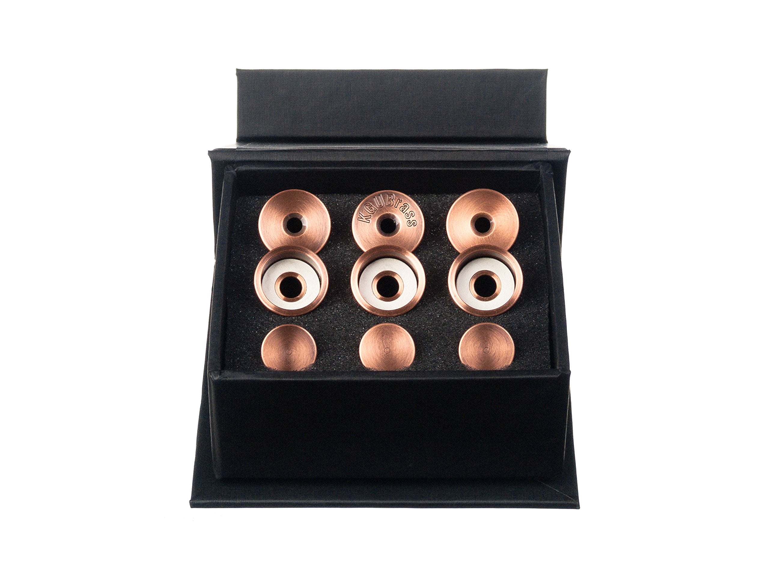 Trumpet Trim Kit for improving the sound. For all Bach Stradivarius Trumpet. Custom made KGUBrass (HEAVY, Antique Bronze Lacquer)
