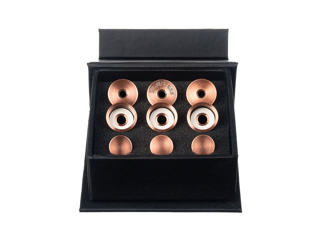 Trumpet Trim Kit for improving the sound. For all Bach Stradivarius Trumpet. Custom made KGUBrass (HEAVY, Antique Bronze Lacquer)