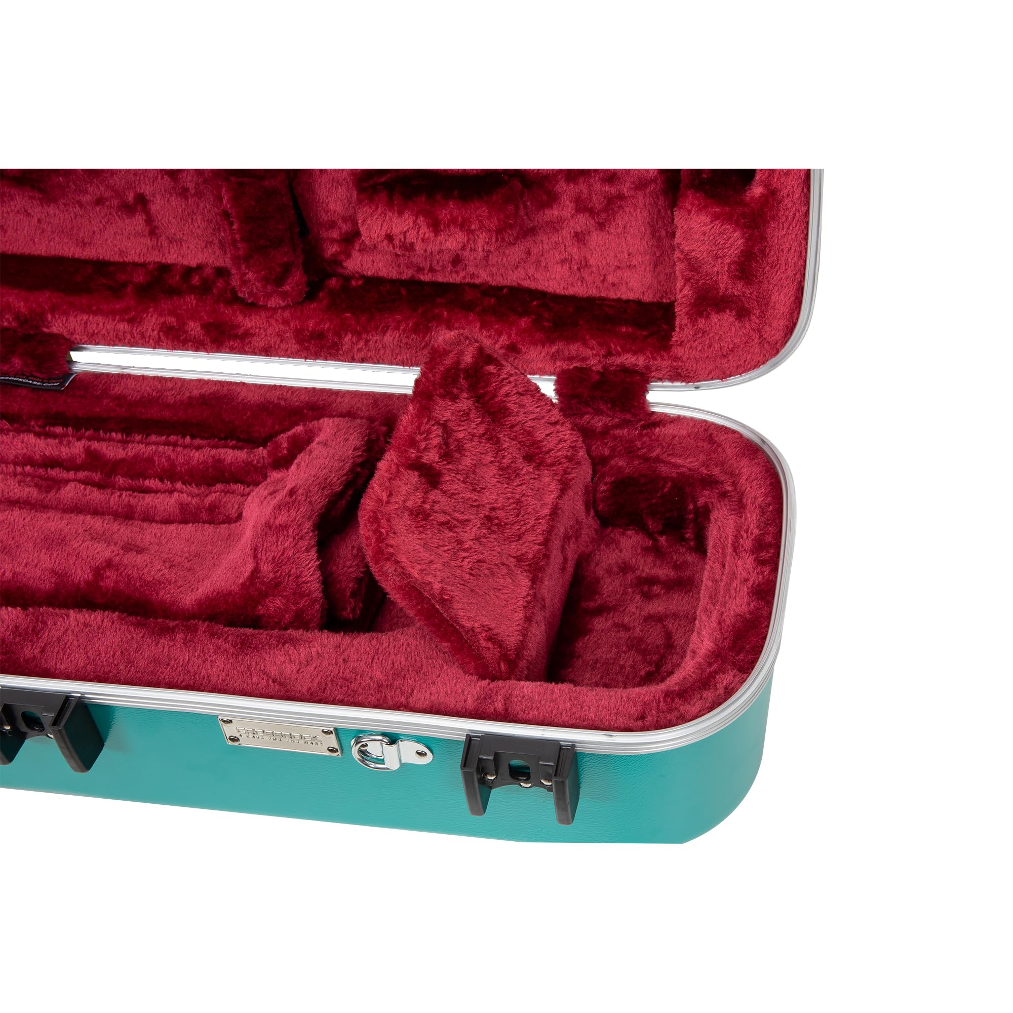 Crossrock Tenor Trombone Flight Case — Fits Bb Tenor with F-Attachment | Shockproof Design, Security Lock, Plush Interior, Single Shoulder Strap & Accessory Compartment (CRA862TBBK)