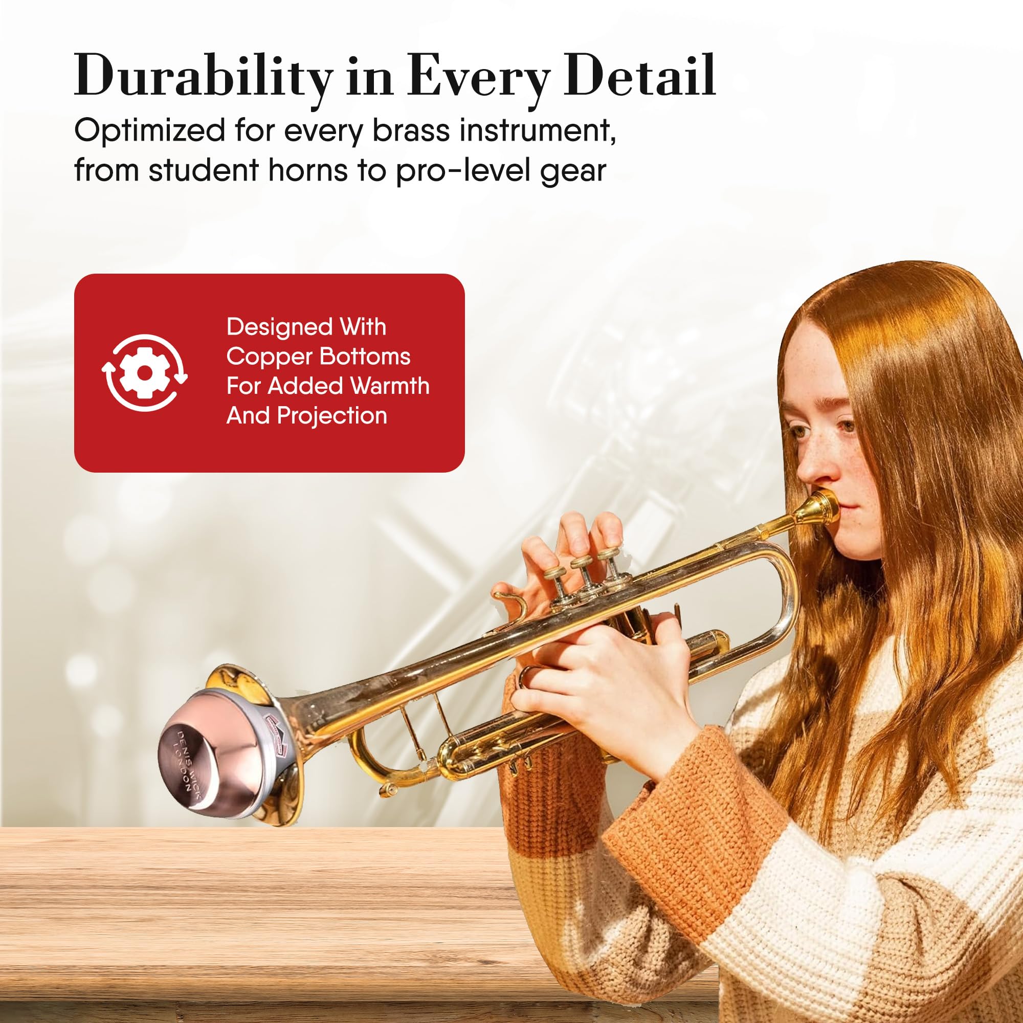Denis Wick Straight Mute for Trumpet or Cornet, 5504 - Hand-Spun Aluminum Mute with Natural Cork - Brilliant Tone, Reliable Intonation & Tight-Bell Fit for Performance - 6.1 x 3.4 x 3.4 In, 2.26 oz