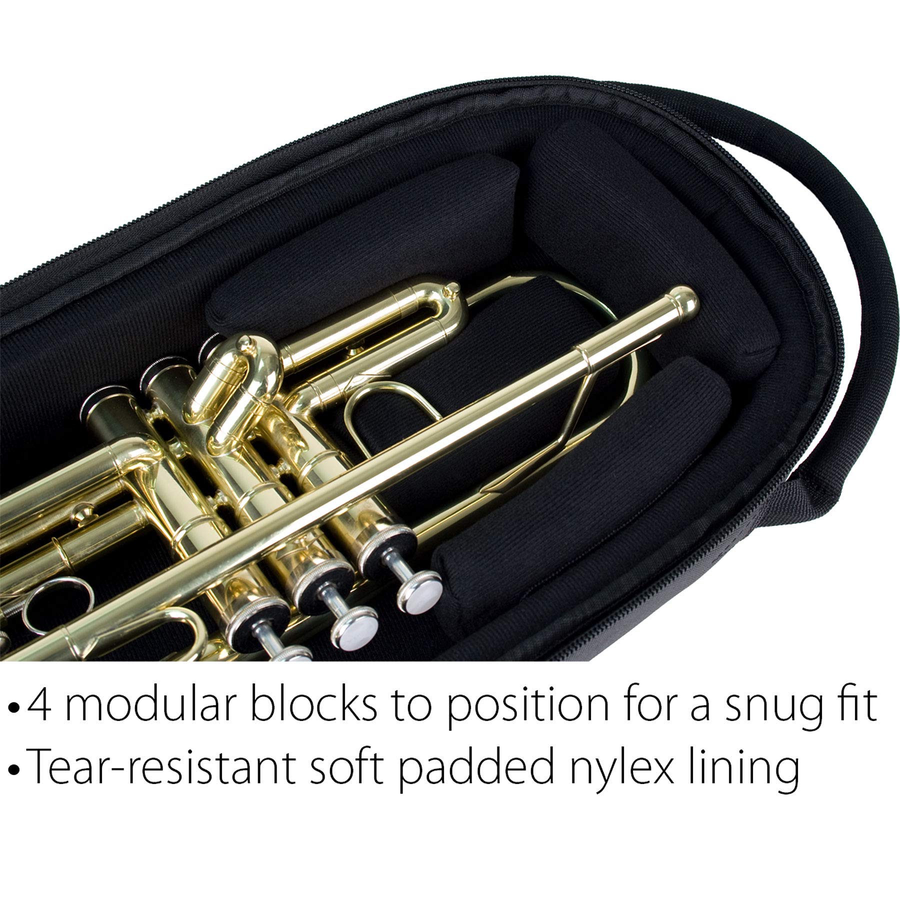 Protec Triple Horn Gig Bag with Removable Mute Storage Bag - Gold Series, Model C248