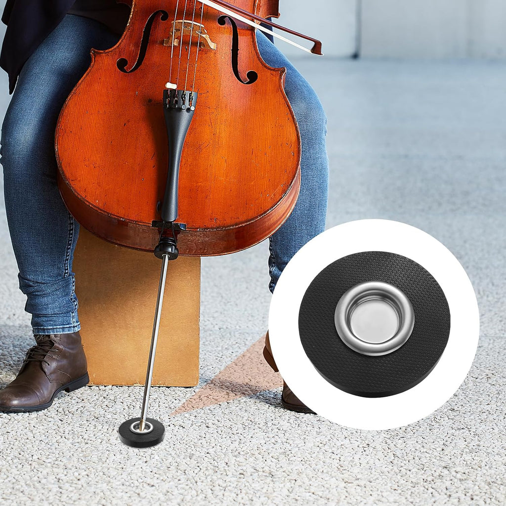 in Anchor Stopper The Original Slipstop Endpin Rest Rock Stop Black Cello Anti-slip Mat Cello Stopper Cellos Holder with Reinforced Brass Base for Practice Performance