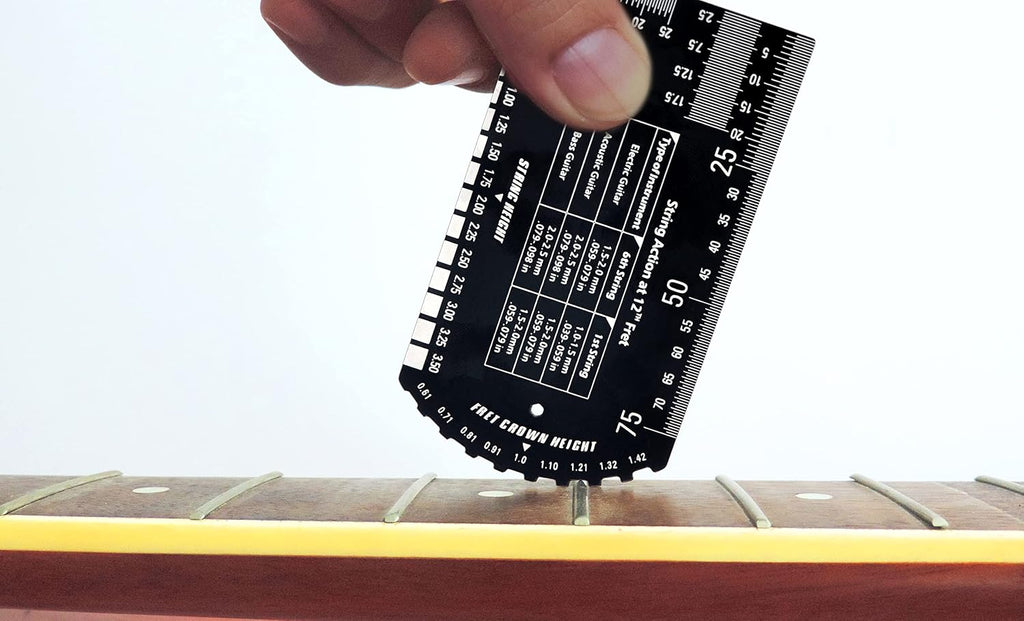 Baroque Stringed Instrument Action Ruler Gauge Luthier Measuring Tool for Electric Acoustic Guitar Bass Ukulele Mandolin Banjo SIG-10