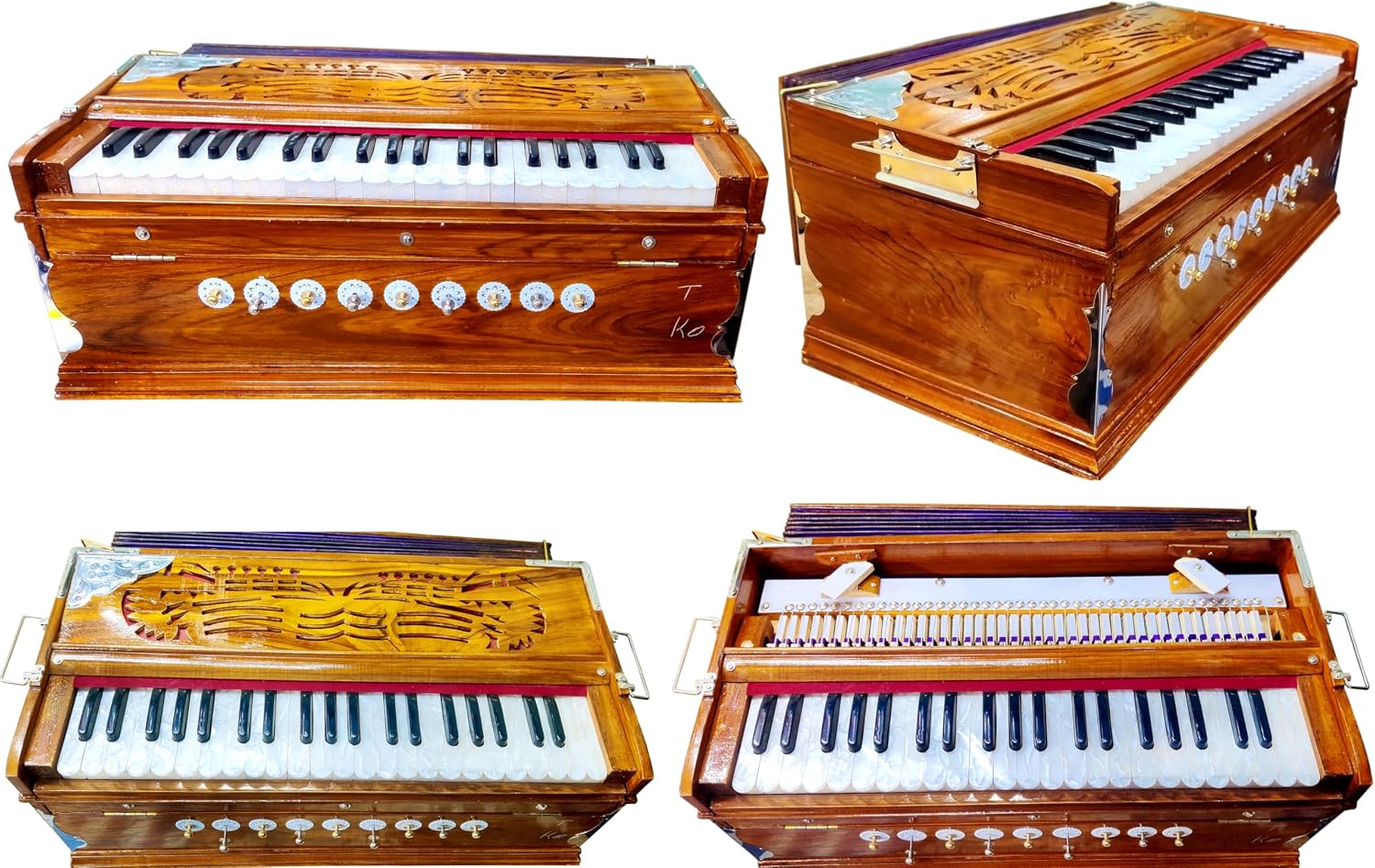 Professional Harmonium | Double Reed 3.5 Octave | 9 Stops + 4 Extra Notes | | Padded Carry Bag | Indian Classical