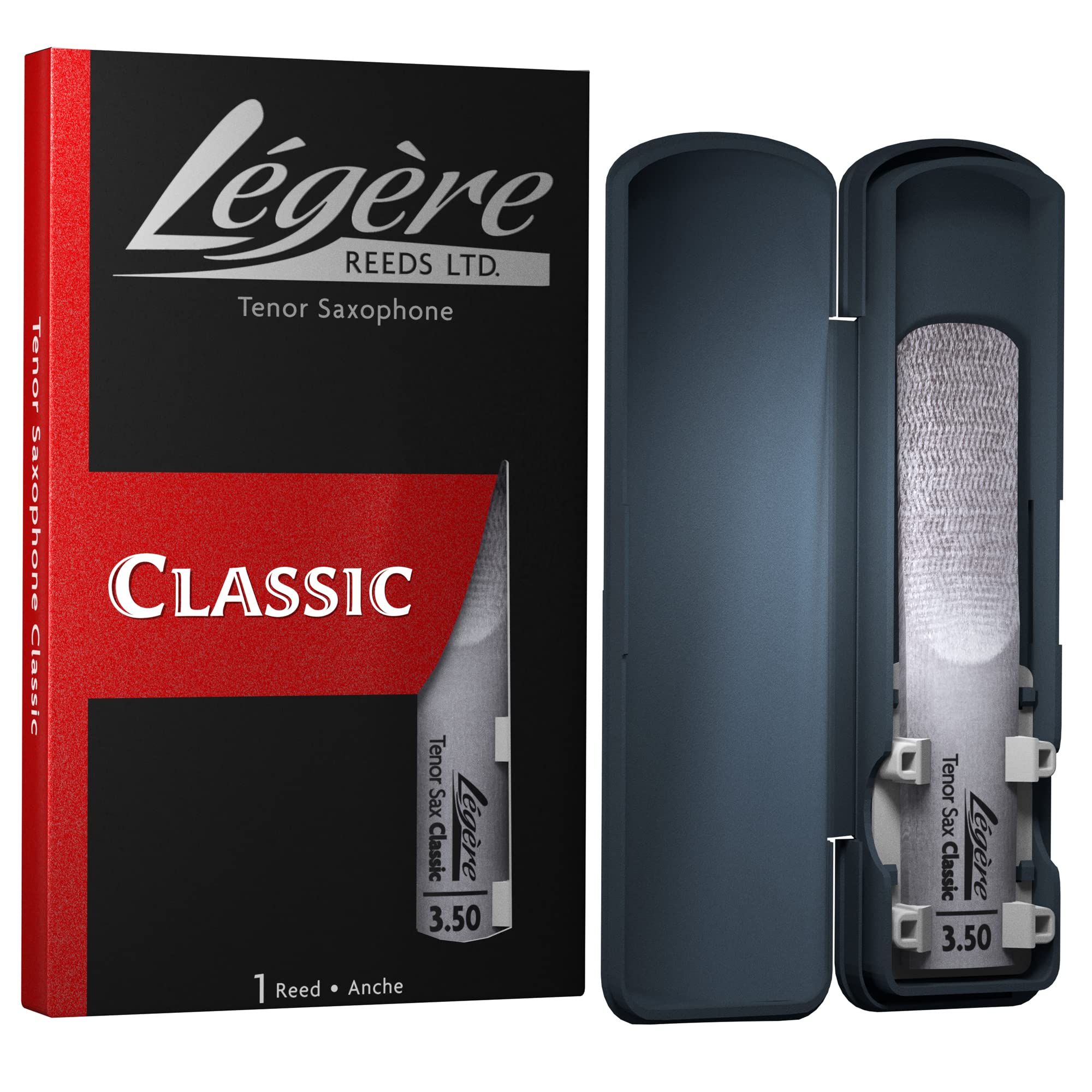 Légère Reeds - Tenor Saxophone Reed, Classic, Strength 2.50 (TS2.50) - Easy-playing, Durable, Synthetic Student Saxophone Reed