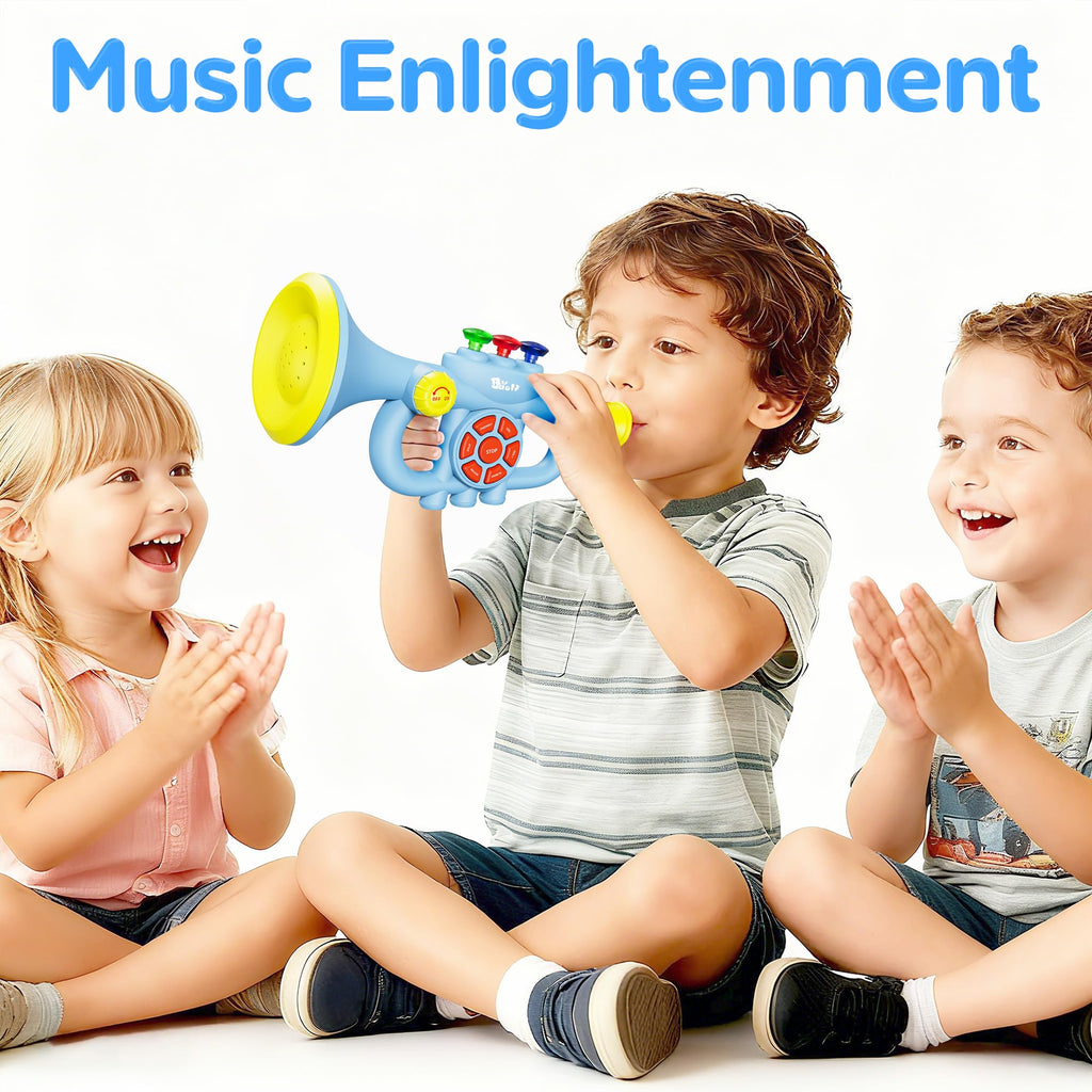 Generic Toddler Musical Trumpet Toy for Kids - 2026 Upgraded Musical Enlightenment Instrument Toy, Develops Musicality, for Boys Girls Ages 3 4 5 6 7 8, Pink