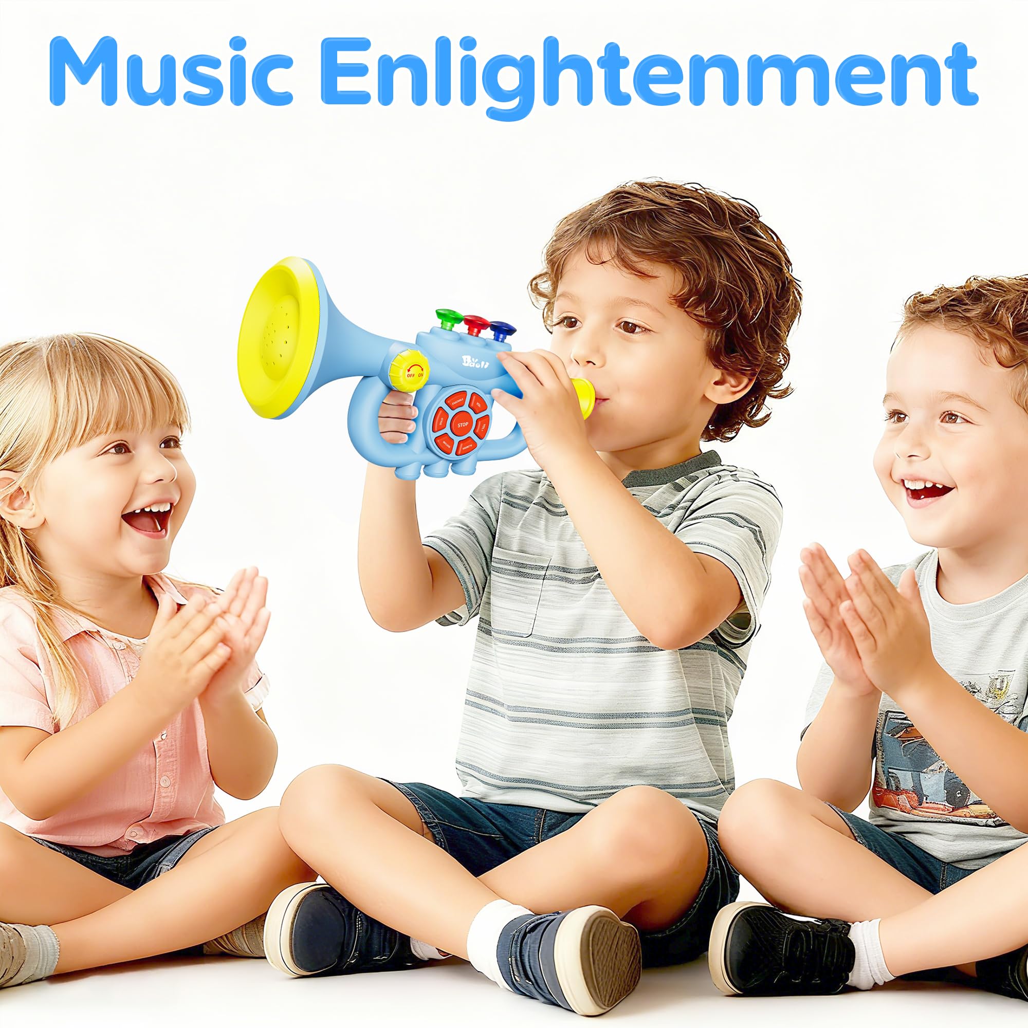 Generic Toddler Musical Trumpet Toy for Kids - 2026 Upgraded Musical Enlightenment Instrument Toy, Develops Musicality, for Boys Girls Ages 3 4 5 6 7 8, Pink