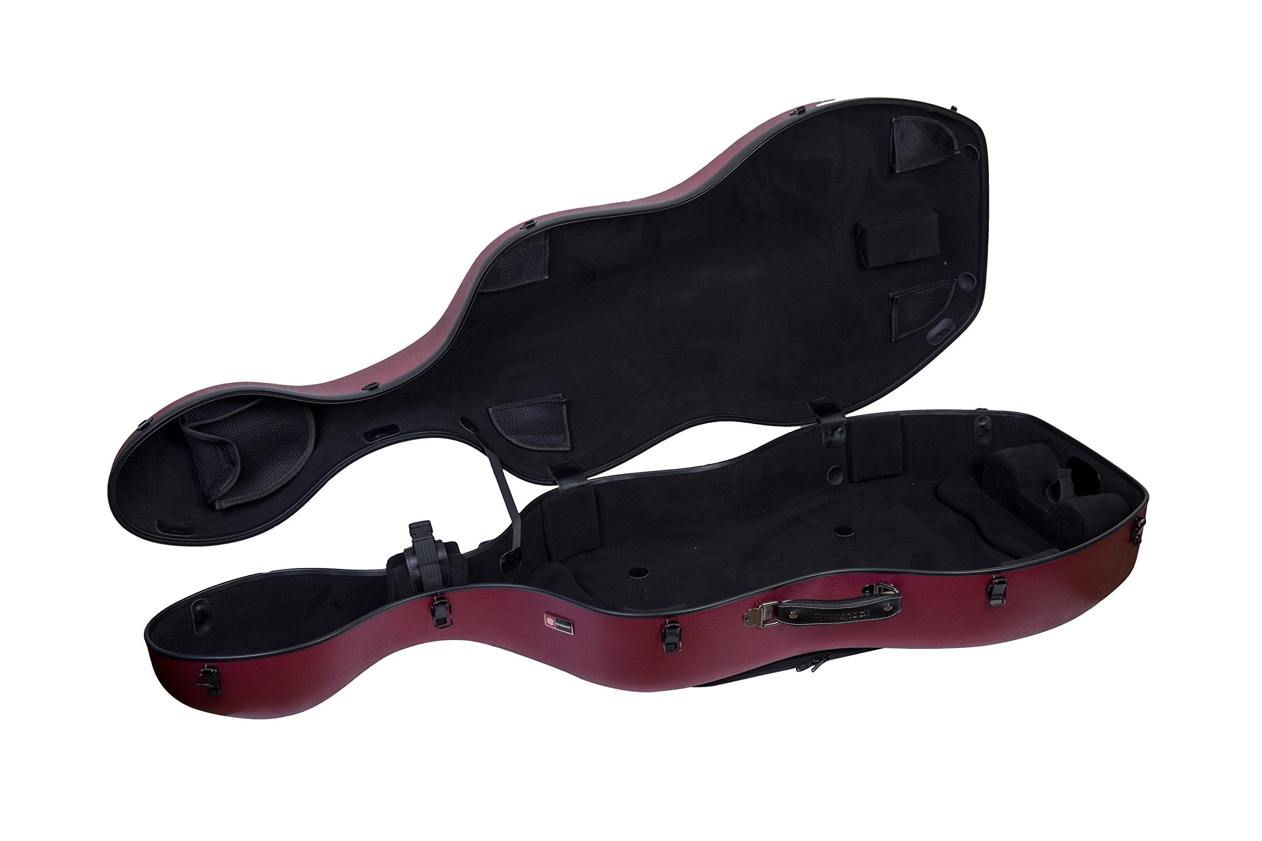 Crossrock Poly Carbon Cello Case for 4/4 Full-Size | Matte Blue Finish, Wheels, Lightweight & Durable – Best for School Orchestra & Student Musicians