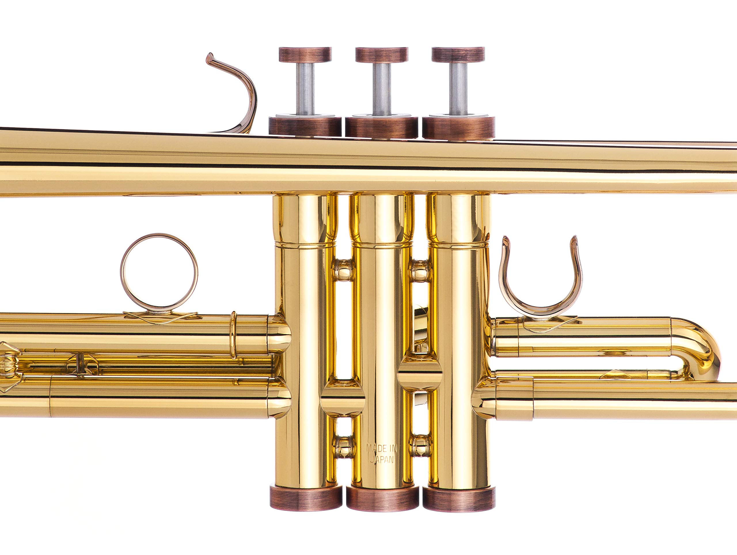 Trumpet Trim Kit for improving the sound. For all Bach Stradivarius Trumpet. Custom made KGUBrass (HEAVY, Antique Bronze Lacquer)