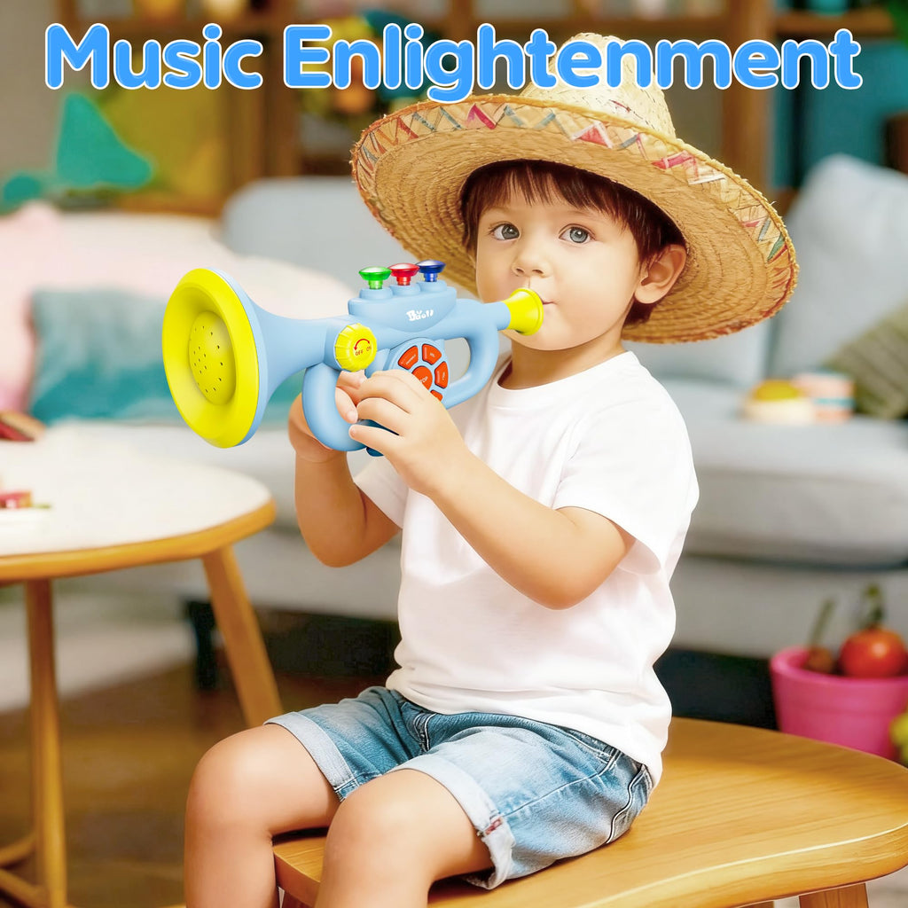 Generic Toddler Musical Trumpet Toy for Kids - 2026 Upgraded Musical Enlightenment Instrument Toy, Develops Musicality, for Boys Girls Ages 3 4 5 6 7 8, Pink