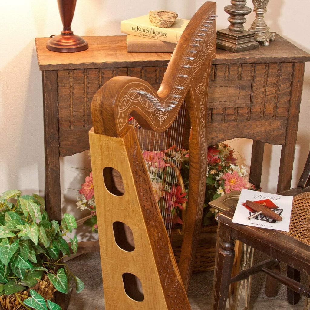 Roosebeck Minstrel Harp 29-String w/Full Chelby Levers + Learn to Play Book + Extra Strings & Tuning Tool
