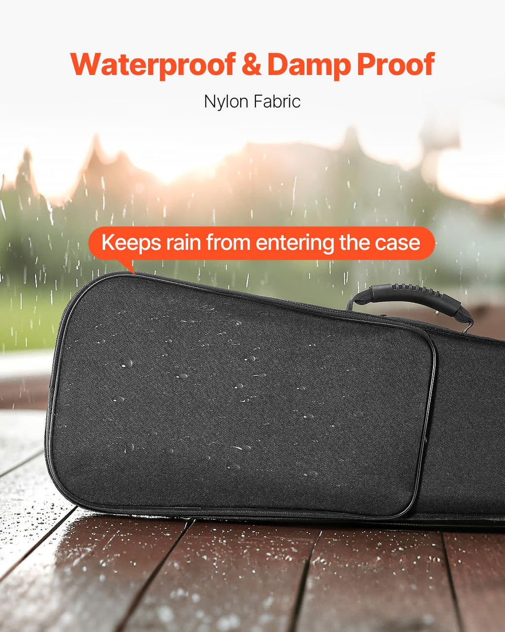 VEVOR 4/4 Full Size Violin Case, Built-in Hygrometer, Lightweight Portable Travel Carrying Bag, with Plush Lining, Dual Shoulder Straps, Anti-Scratch, Professional Triangular Shape, for Violin, Black