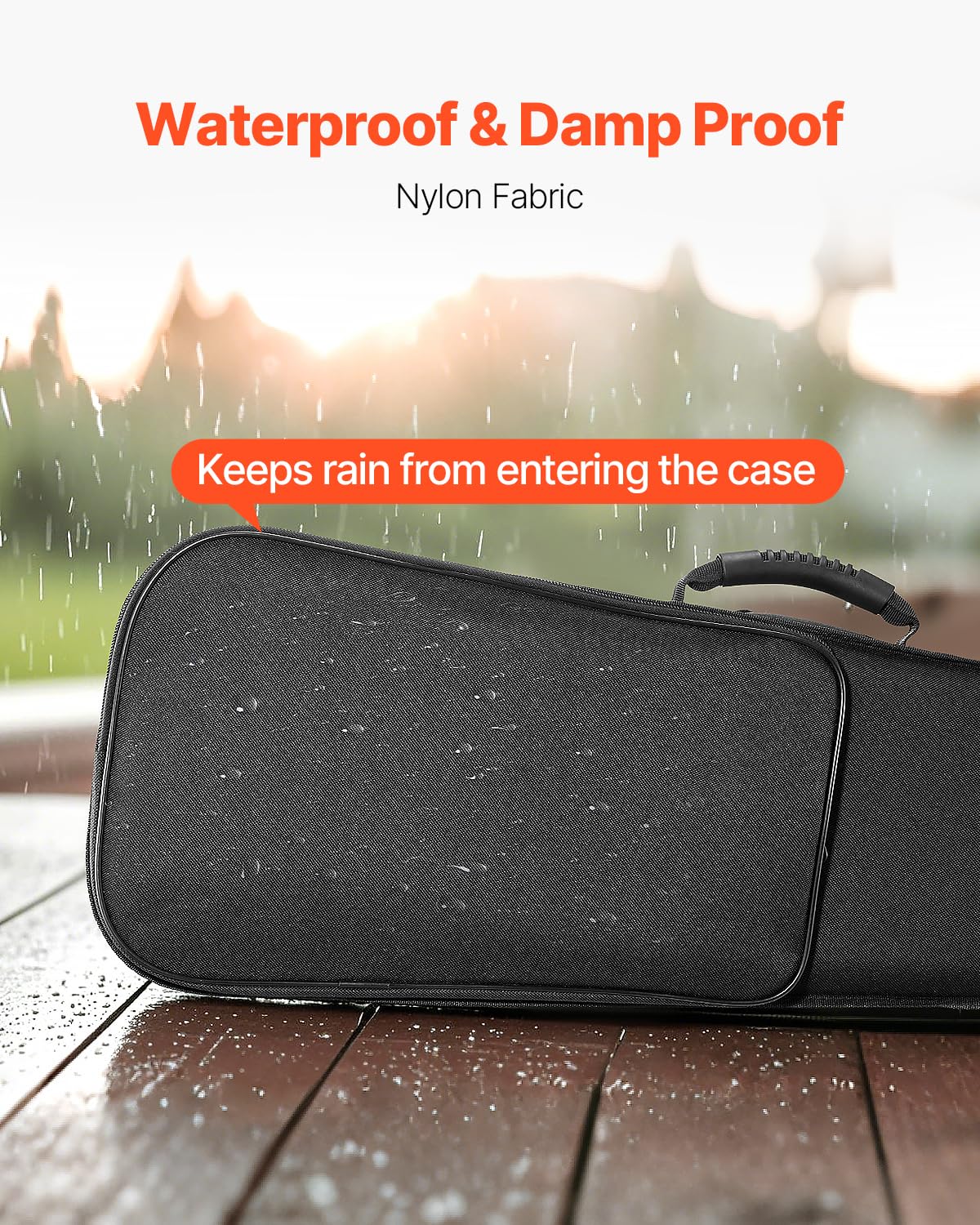 VEVOR 4/4 Full Size Violin Case, Built-in Hygrometer, Lightweight Portable Travel Carrying Bag, with Plush Lining, Dual Shoulder Straps, Anti-Scratch, Professional Triangular Shape, for Violin, Black
