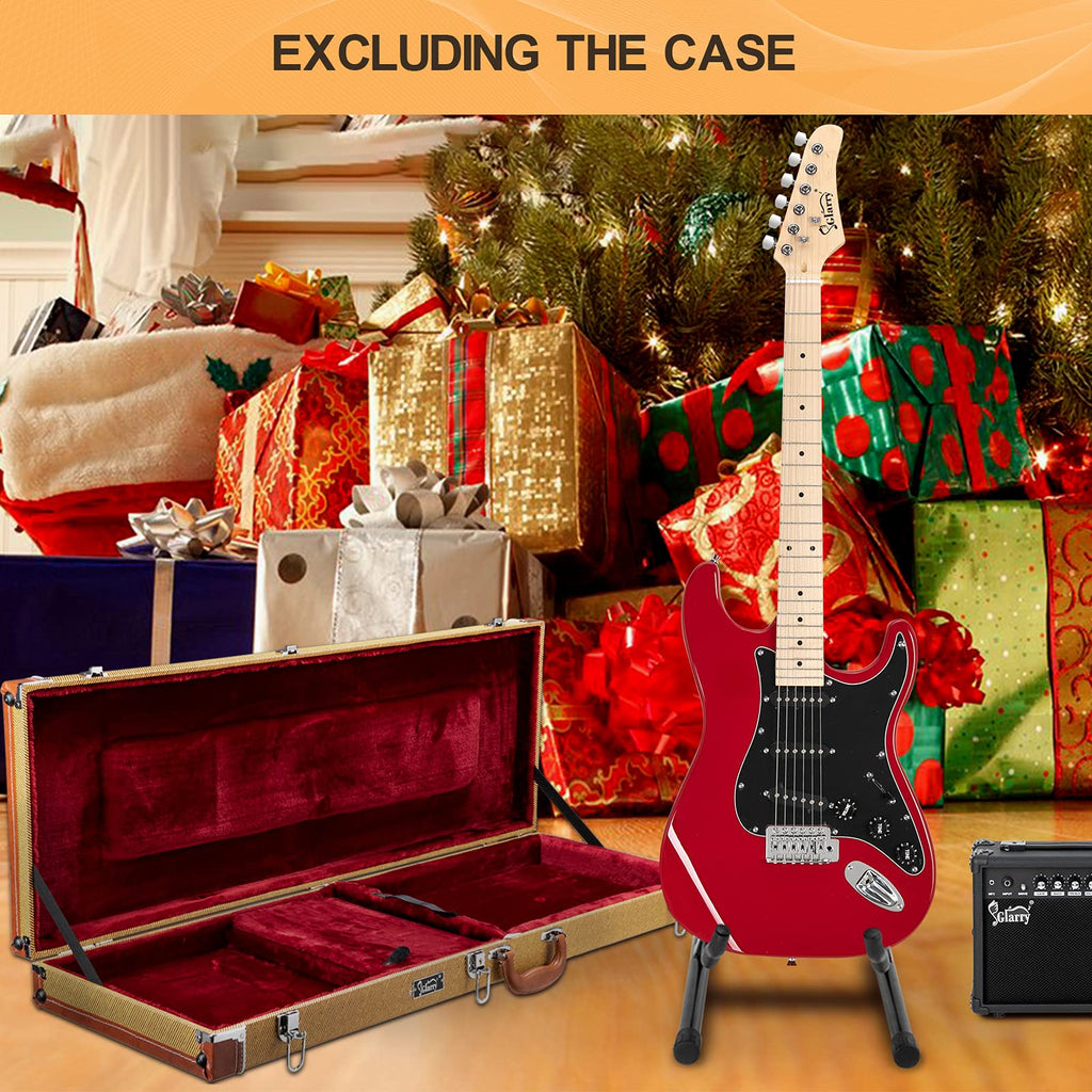 GLARRY Full Size Electric Guitar for Music Lover Beginner with 20W Amp and Accessories Pack Guitar Bag (GREEN, Left Handed 39")