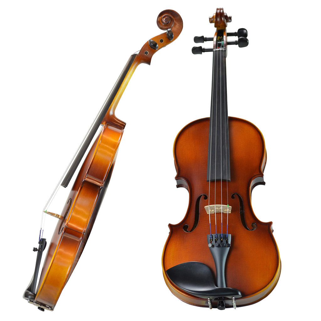 Bunnel Premier Violin Outfit 4/4 Full Size - Carrying Case and Accessories Included - Solid Maple Wood and Ebony Fittings By Kennedy Violins
