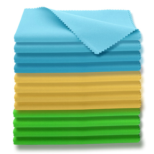 AAwipes Violin Clean Cloths Microfiber (6-Pack 12"x12" Cloths Blue) Plush Polishing Cloths for Musical Instruments Premium Cleaning Cloths for Guitar Piano Clarinet Trumpet Sax Universal (HCIS-1212-B)
