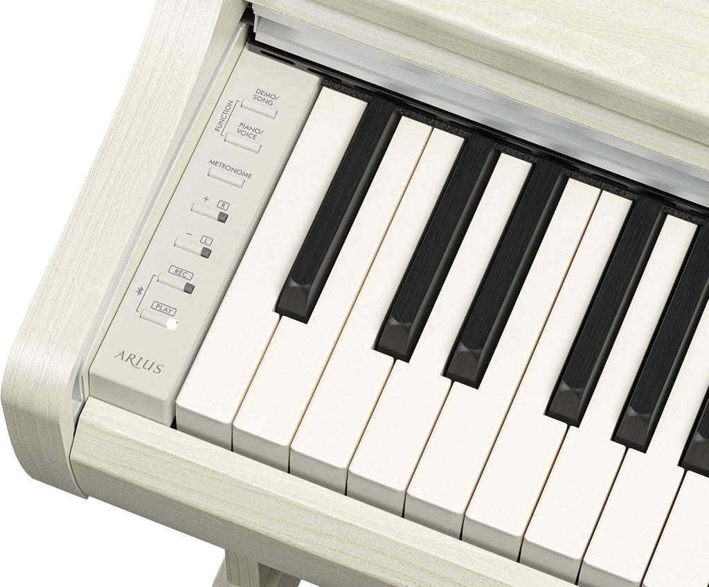 Yamaha Arius Series 88-Key Weighted Digital Piano Keyboard, Full Size, GrandTouch-E Action, CFX Concert Grand Piano Sound, 3-Pedal Unit, Bench Included, Classic Upright Design, YDP-166WB