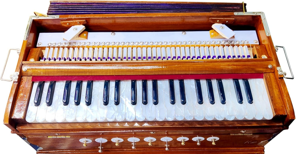 Professional Harmonium | Double Reed 3.5 Octave | 9 Stops + 4 Extra Notes | | Padded Carry Bag | Indian Classical