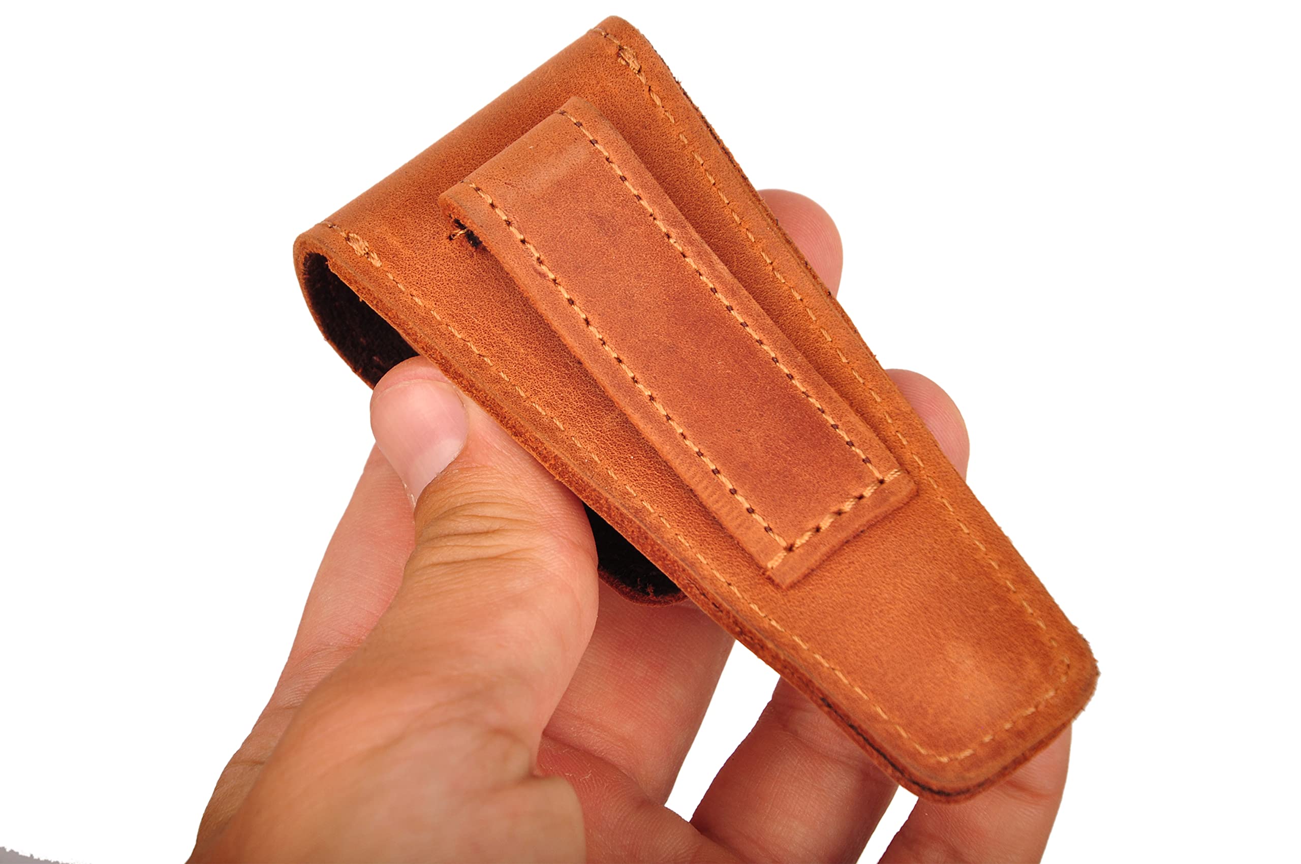 Trumpet Valve Guard XL Genuine Leather Protection Trumpet Valve Cover Valve Wrap (Green)