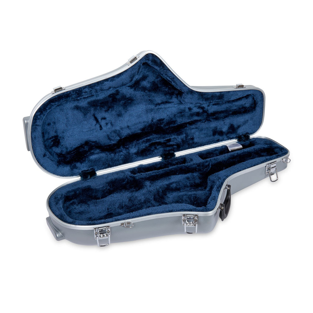 Crossrock Trumpet Case for Bb Horn | Textured Blue Finish with Velvet Interior, Security Lock, Metal Feet & Detachable Strap (CRA861TRBL)