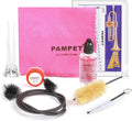 PAMPET Trumpet Care Kit, Professional Trumpet Cleaning Kit Care Your Trumpet with Valve Oil, Brass Polishing Spray, Slide Grease, Brushes