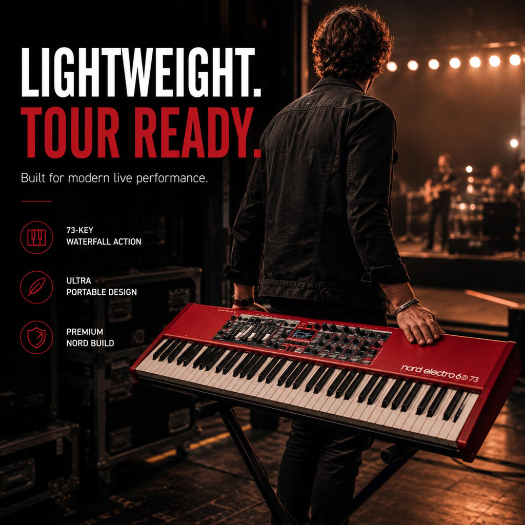 Nord Stage 4 88-Key Digital Piano Bundle with Adjustable Stand, Bench, Sustain Pedal, Headphones, Instrument Cable, and Austin Bazaar Polishing Cloth