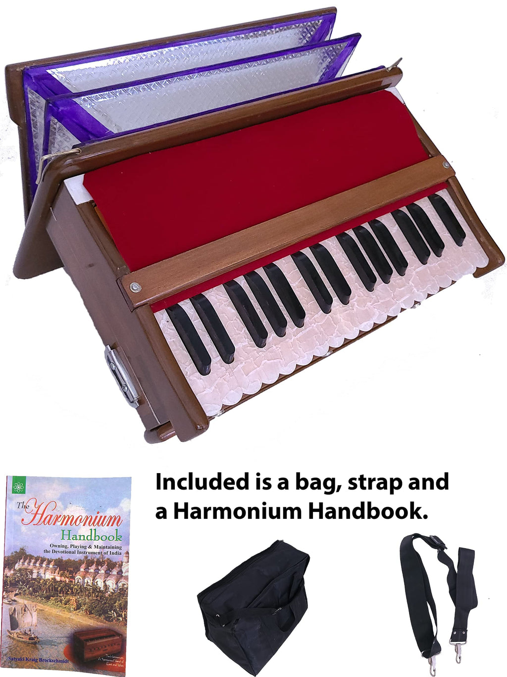 Musician's Mall Travel Harmonium Highly Portable Indian Instrument. Set-up, tuned and shipped from California, the oldest Indian Musical Instrument store in the US.