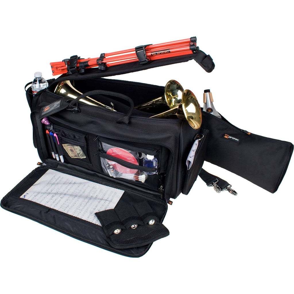 Protec Triple Horn Gig Bag with Removable Mute Storage Bag - Gold Series, Model C248