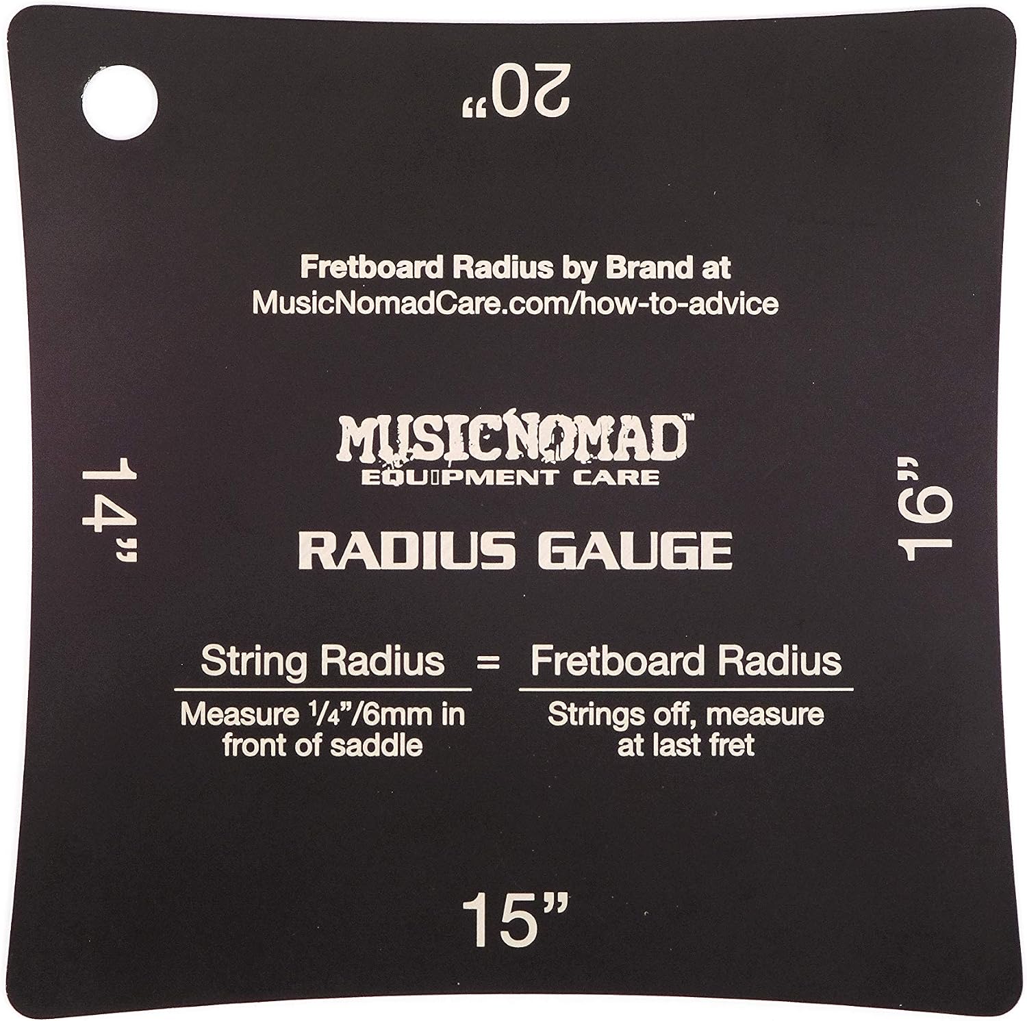 MusicNomad Precision Fretboard and String Radius Gauge Tool - 2 pc. Set (MN603)