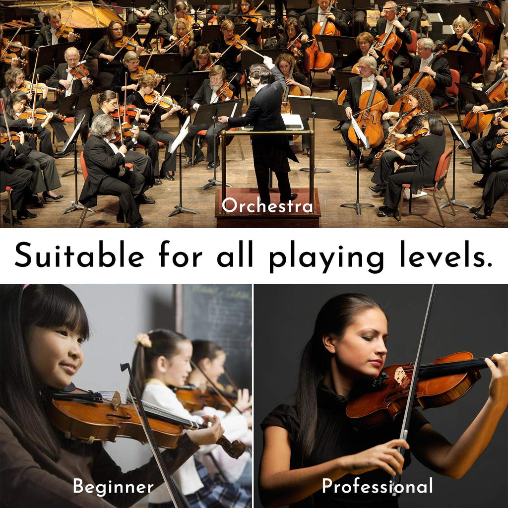 Viotti Carbon Fiber Violin Bow, Hand Crafted by Professional Violin & Bow Makers, Strong, Stiff & Well Balanced, Made with Mongolian Horse Hair, For Violinists & Fiddlers of All Skill Levels