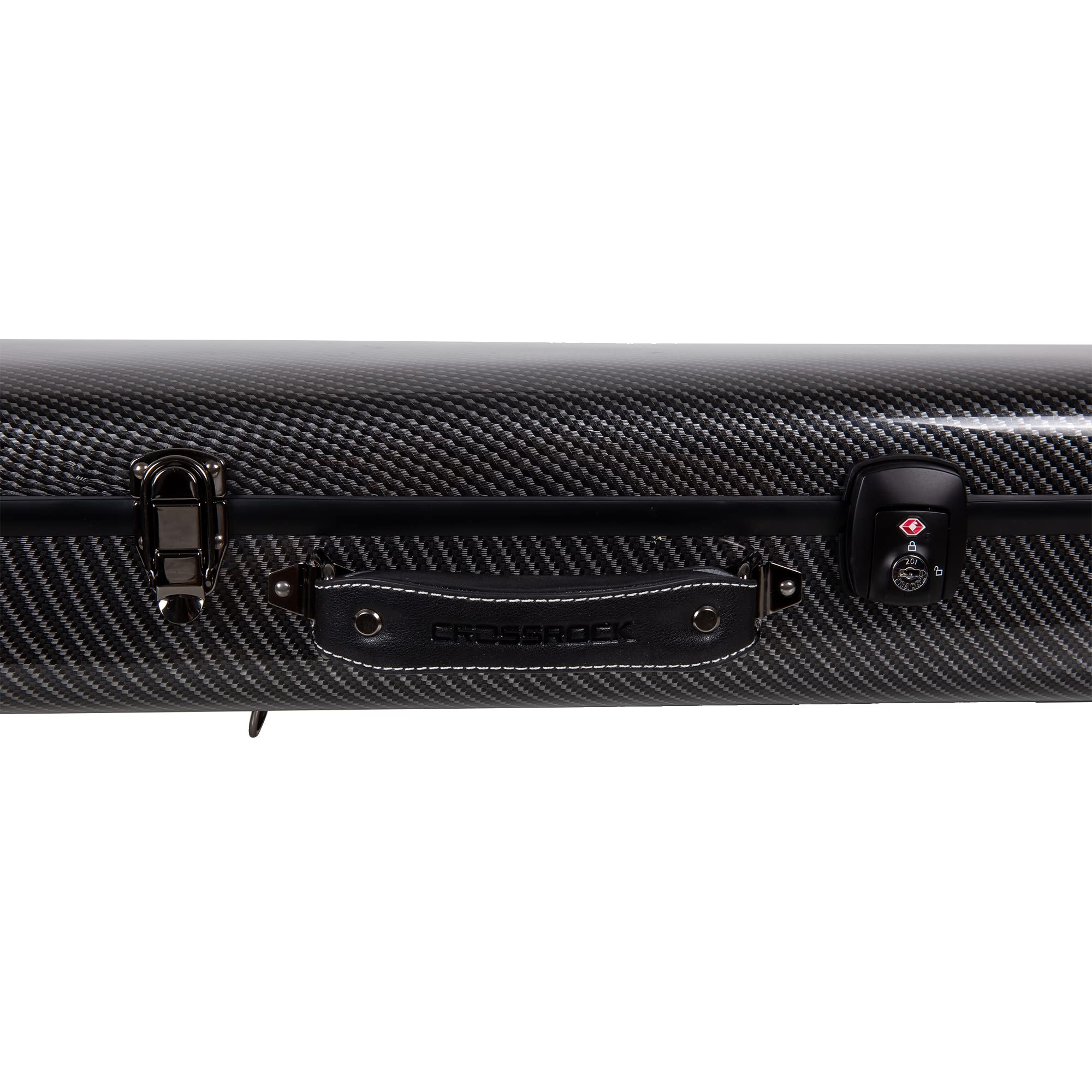 Crossrock Composite Carbon Fiber Hard-shell case for F-Trigger or Straight Trombone with TSA lock-Black(CRF3000TBBK)