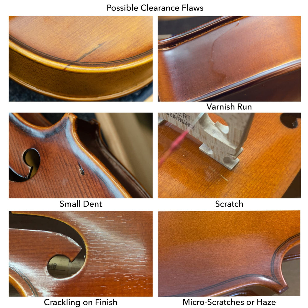 Bunnel Premier Violin Clearance Outfit 4/4 Full Size - Carrying Case and Accessories Included - Solid Maple Wood and Ebony Fittings By Kennedy Violins